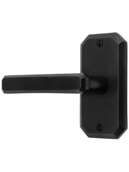 Solid Bronze Angular Short-Plate Door Set with Artemis Levers.
